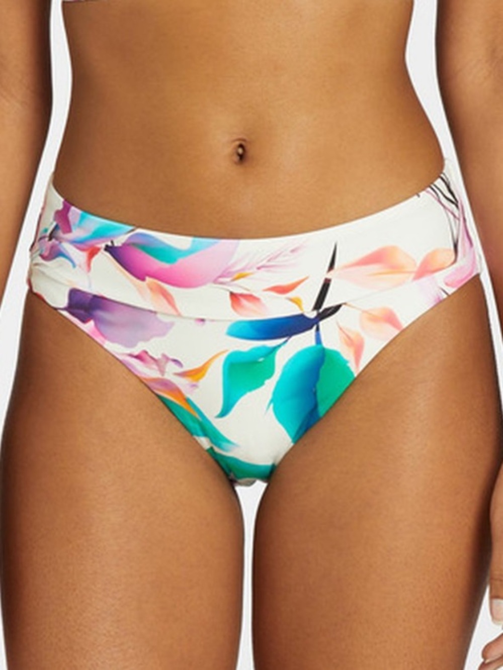 NWT CALIA by Carrie Underwood Cream Floral Multicolor Bikini Bottoms